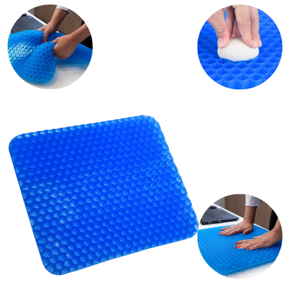 GelComfort Pro™ – Cojín Ortopédico de Gel para Alivio de Espalda